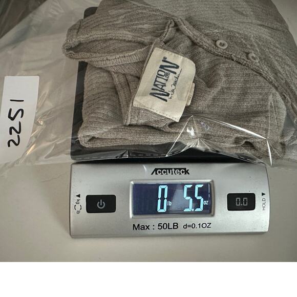 Nation LTD Ribbed Henley Long Sleeve Top Sz S Tan Neutral Minimalist Layer‎ Peru - Picture 10 of 10